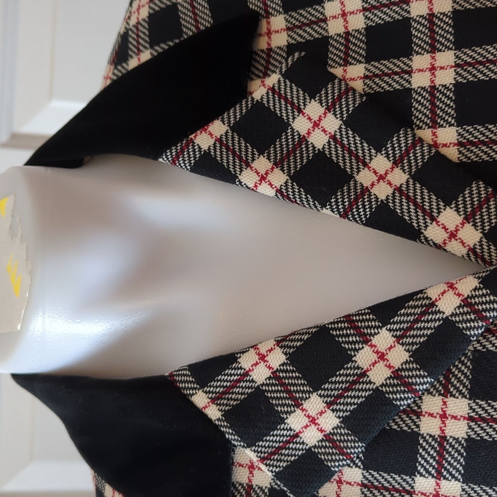 Liz Claiborne Vintage Plaid Collared Button Up Size 8 - Picture 3 of 9